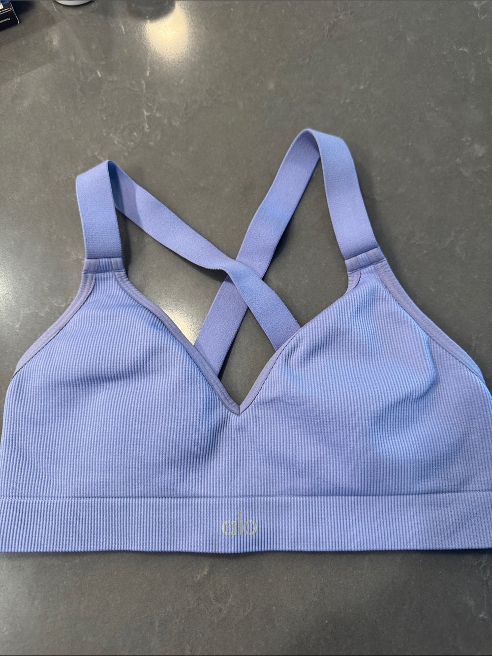 ALO RIBBED Cross-Back Sports Bralette
